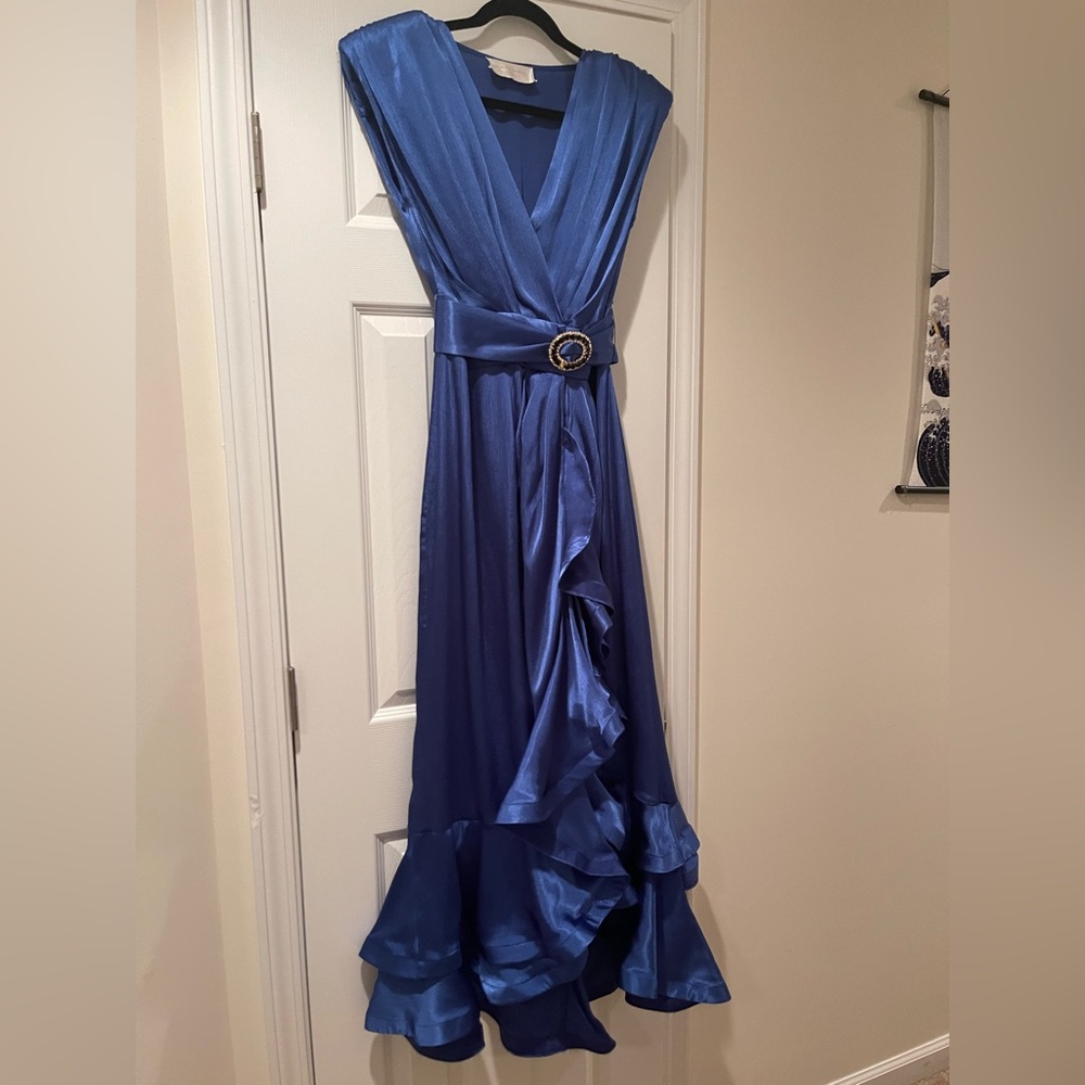 Bronx & Banco ruffled silk sleeveless dress